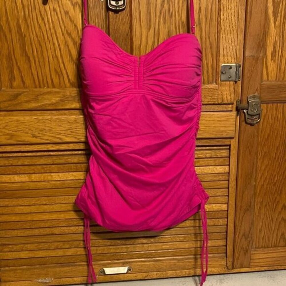Tommy Bahama Pink Ruched One-Piece Swimsuit S/P Nylon & Spandex Womens Swimwear